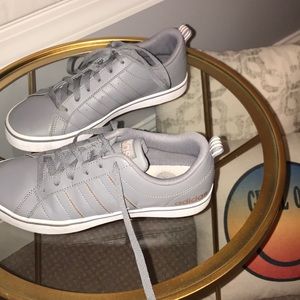 grey adidas sneakers
